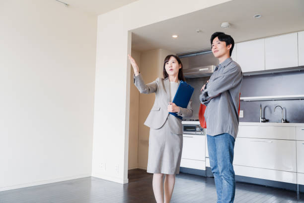 istock Young man previewing a rental house 2035568291