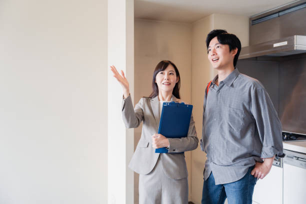 istock Young man previewing a rental house 2035568342