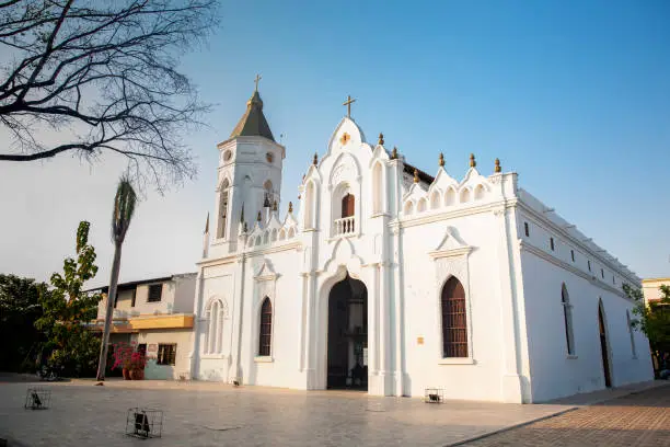 Photo of St Josephs Church, Architectural Heritage of Colombia and the place where the Colombian Literature Nobel Prize Gabriel Garcia Marquez was baptized in his birthplace, the small town of Aracataca