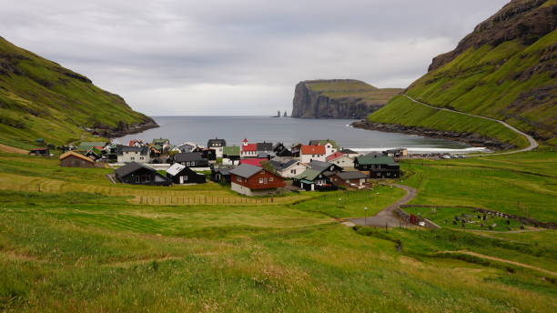 istock Small idyllic coastal village in Faroe Islands 2035637254