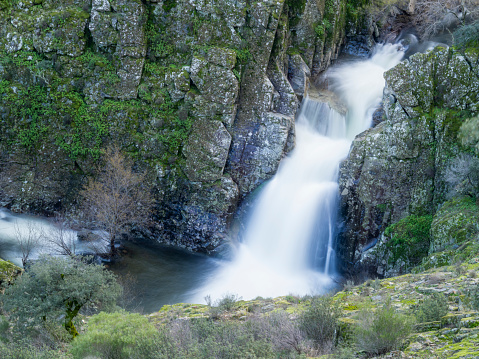 Waterfall in a mountain river
