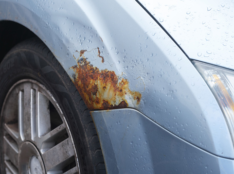A Patch Of Rust Developing On The Wheel Arch Of A Moden Car