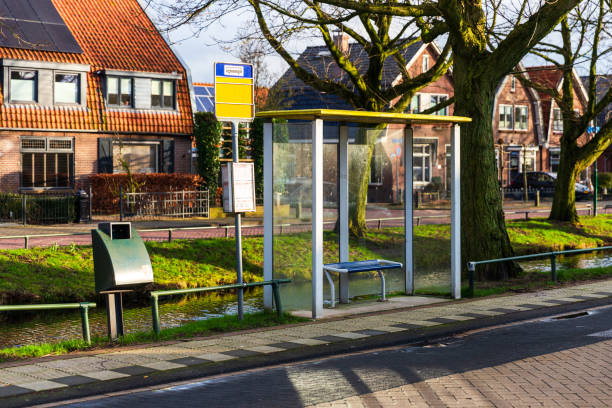 istock bus stop with bus shelter in the Netherlands 2035786249