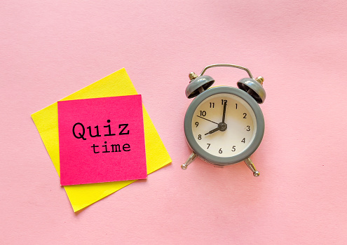 Quiz time message and clock