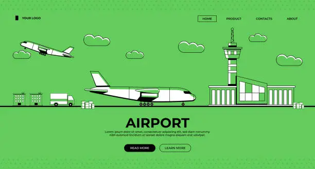 Vector illustration of Airport Illustration