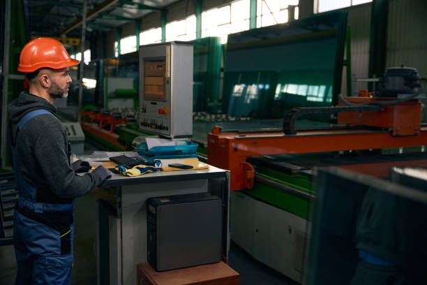 istock Window production employee in the workshop at the workplace 2035857775