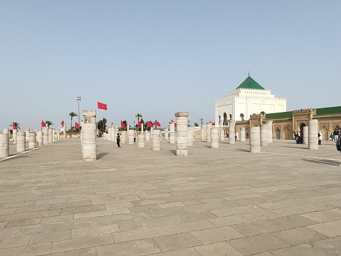 Mausoleum of Mohammed V is located in Rabat, Morocco. and contains the tombs of the Moroccan king Mohammed V and his two sons, late King Hassan II and Prince Abdallah.