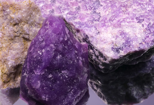 mineral called lepidolite from which lithium is obtained used in medicine and in technological industry for the production of lithium ion batteries