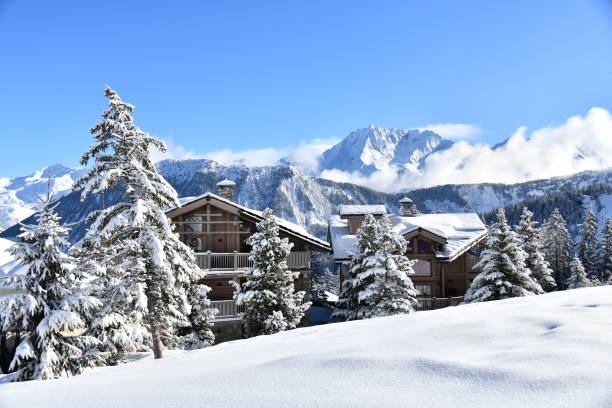 istock Courchevel ski resort view by winter 2035880022