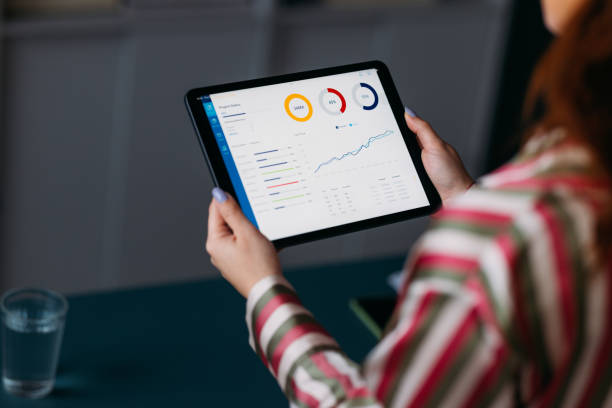 istock Professional Woman Analyzing Financial Data on Tablet in Office 2035915104