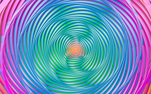 Purple background of twisted swirling energy magical glowing light lines abstract background.