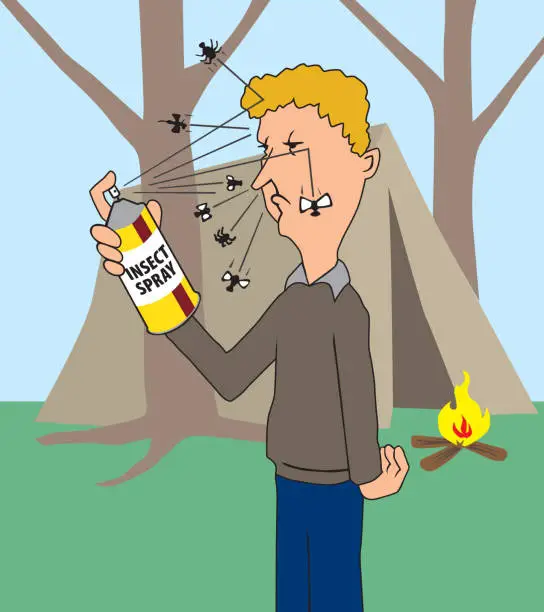 Vector illustration of Insect Spray