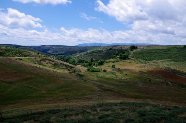 Rural landscape in Ardeche in France, Europe stock photo