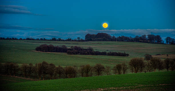Free picture: Full Moon with dark sky background at night