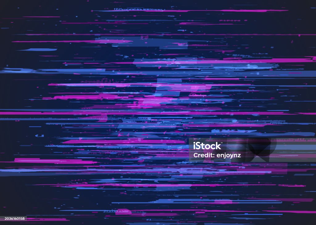Distorted Signal Vector Glitch Distorted Data Signal Vector Background Stock Illustration ...