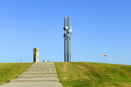 Monuments and museum on battlefield of Grunwald, Poland - On July 15, 1410, one of the largest battles of the European Middle Ages took place in these places