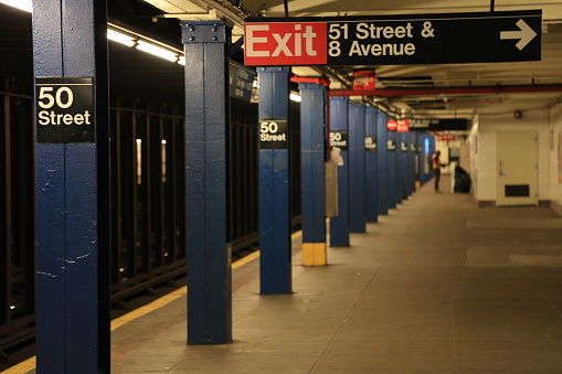 Manhattan subway station, New York, USA