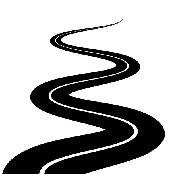50+ Long Winding Road Background Stock Illustrations, Royalty-Free
