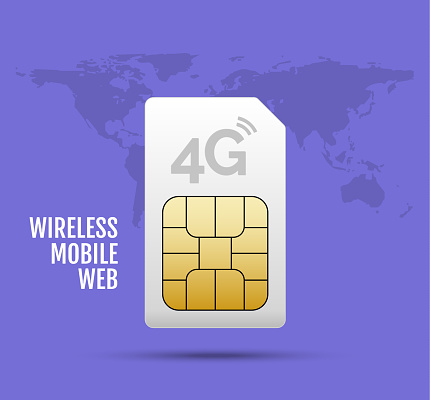 4g sim card world prepaid internet gsm phone technology. Simcard satellite global network.