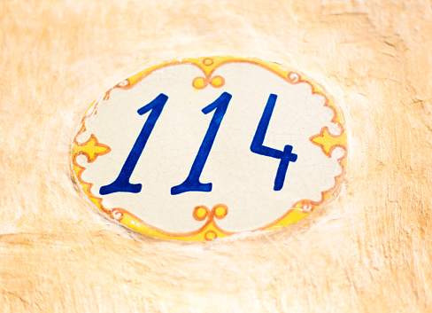 Mexico: Ceramic Number 114 House Address Tile