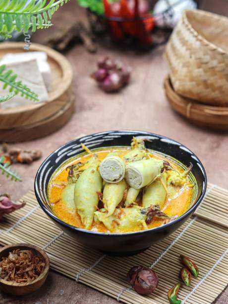 istock Gulai cumi isi tahu, or squid curry stuffed with egg and  tofu 2036728191