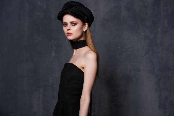 smiling glamorous woman bright makeup cosmetics cropped view studio. High quality photo