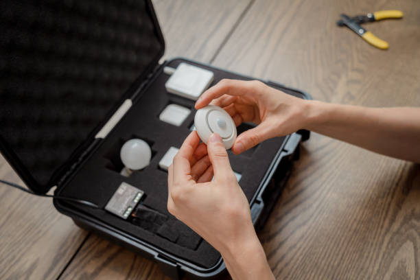 istock A technician works with a demo kit of the smart home system 2036907938