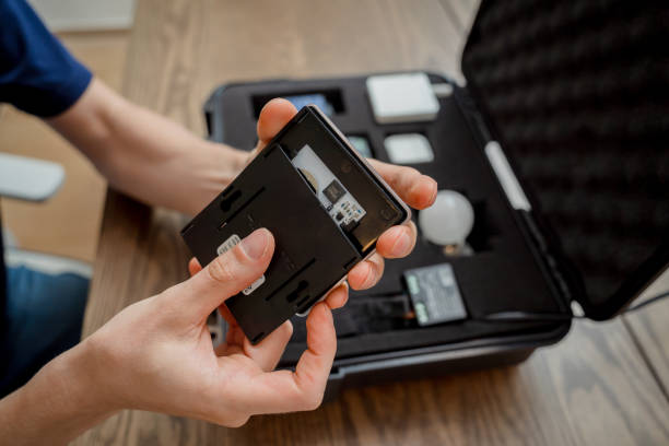 istock A technician works with a demo kit of the smart home system 2036943428