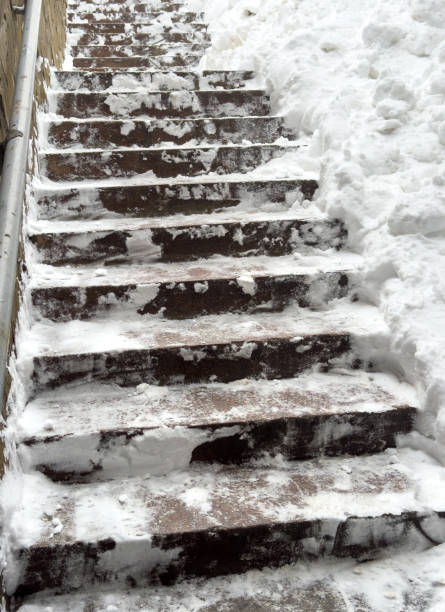 istock Steps on the stairs in the snow in winter 2037083033