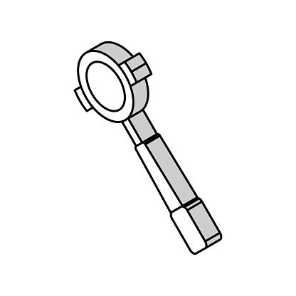 portafilter coffee tool isometric icon vector. portafilter coffee tool sign. isolated symbol illustration
