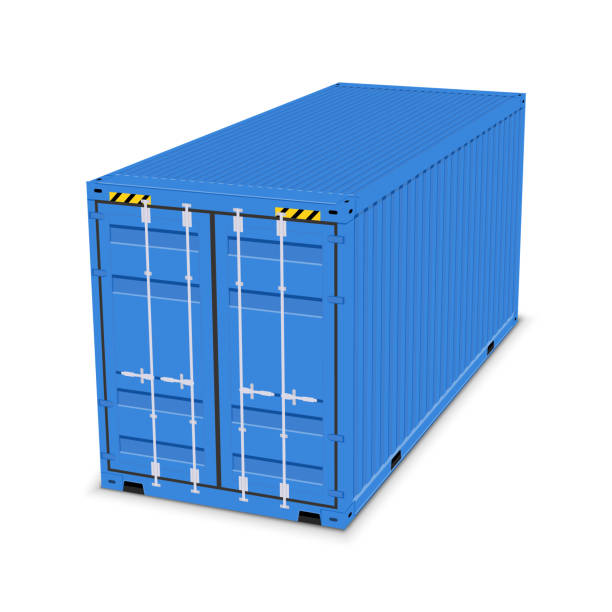 cargo container 3d isolated storage shipping box. export import container warehouse - inside of three dimensional backgrounds crate stock illustrations