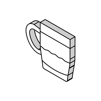 doppio coffee isometric icon vector. doppio coffee sign. isolated symbol illustration