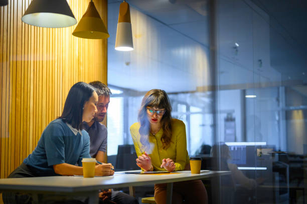 istock Business people sitting in office 2037212289