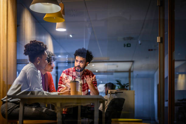 Business people sitting in office