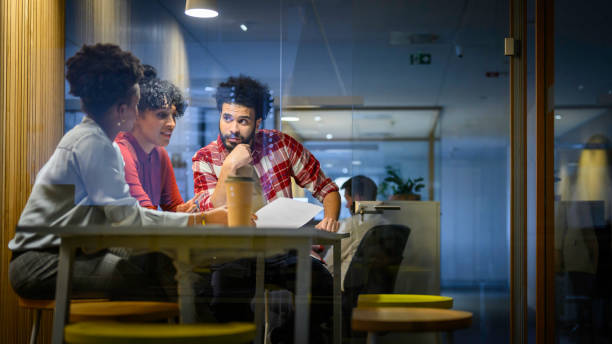 istock Business people sitting in office 2037212329