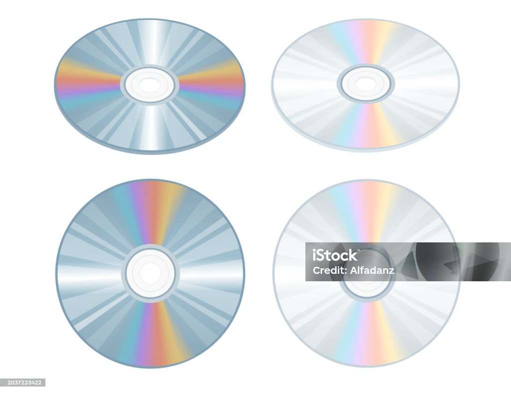 Disc Tech Graphics Dvd Or Cd Disc Digital Technology Data Storage Vector Illustration ...