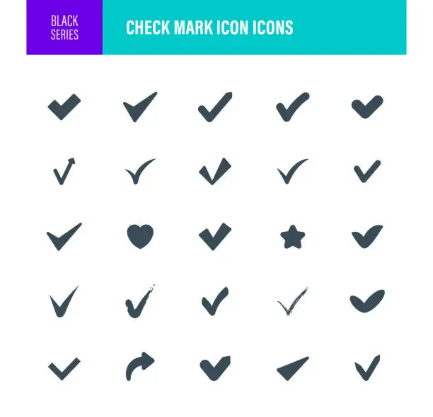 Vector illustration of Check Mark Icons