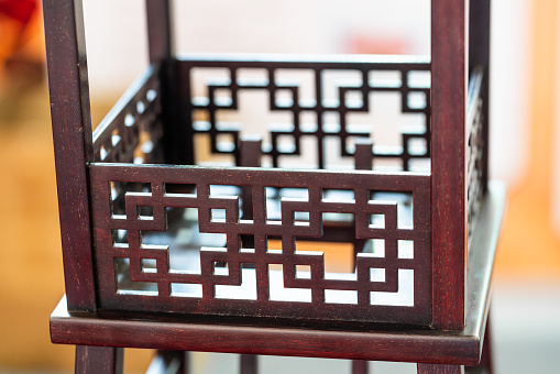 Beautifully carved traditional Chinese wooden furniture