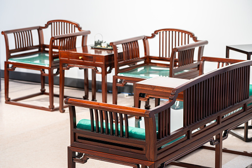 Beautifully carved traditional Chinese wooden furniture