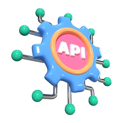 This is a API 3D Render Illustration Icon. High-resolution JPG file isolated on a white background.