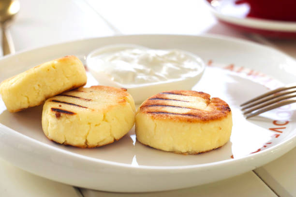 istock cottage cheese pancakes in a plate on a table in a cafe 2037284969