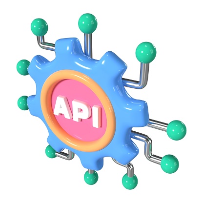 This is a API 3D Render Illustration Icon. High-resolution JPG file isolated on a white background.