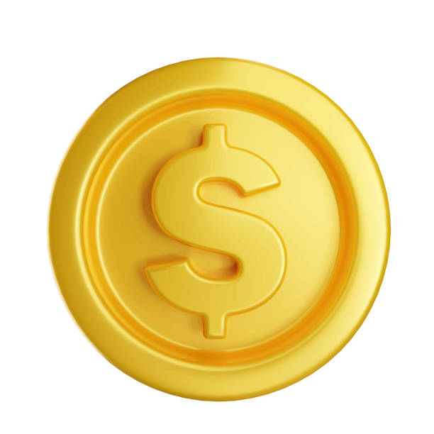istock gold coin 3d render vector, golden cash on an isolated background.3d rendering illustration. 2037342600