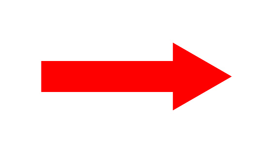 Flat red arrow icon