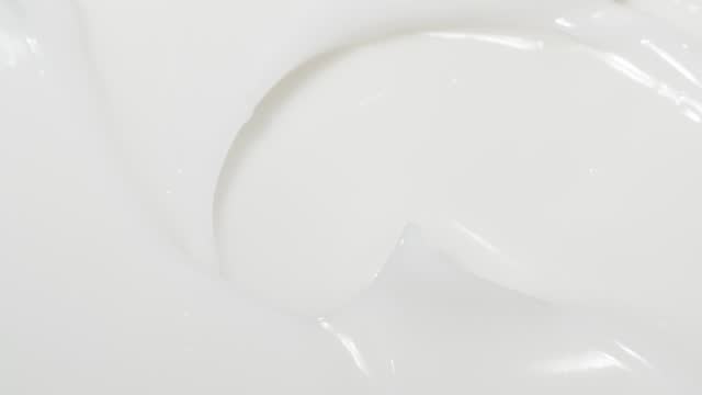 Macro white cosmetics cream