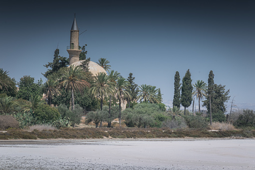 Hala Sultan Tekke Mosque near dried salt lake in Larnaca