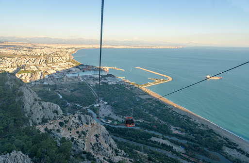 Antalya Tünek harbor, endless sea, cable car and city views from the top