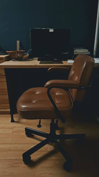 istock Home office in the evening at dusk 2037641647