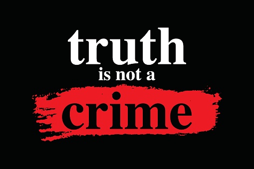 truth is not a crime text on black background julian assange case