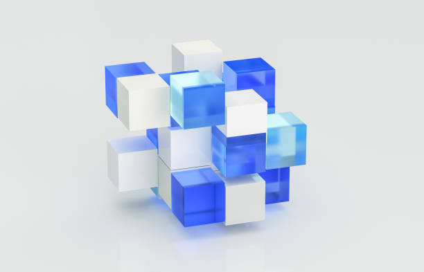 istock Abstract futuristic innovation business technology background with isometric 3d cube. 3d rendering. 2037739254